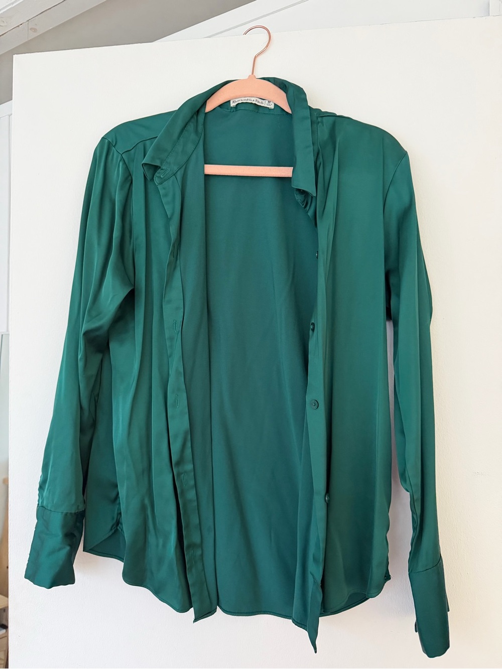 Abercrombie & Fitch Emerald Green Button-Down Blouse